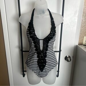 Mossimo Supply Co. Black and White One Piece Swimsuit